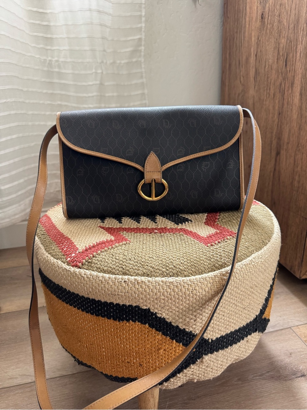 Christian Dior Vintage Honeycomb Crossbody Bag